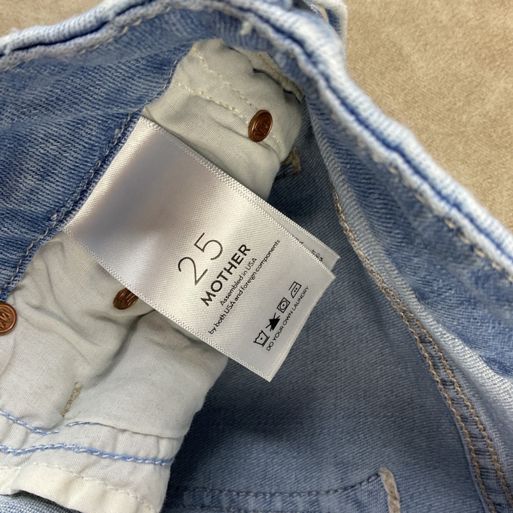 Mother Jeans High Waisted Looker Ankle Fray Denim in Hold‎ My Hand Women Sz 25 - Picture 3 of 11